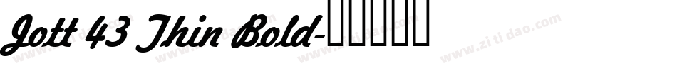 Jott 43 Thin Bold字体转换